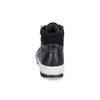 A back view of a black high-top boot. Voir les images du produit