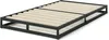 Schwarzer Plattformrahmen ohne Matratze mit sichtbaren Holzlatten.
 Produktbild-Vorschau