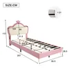 Elegantes Kinderbett mit weichen Kanten, Metallfüßen und Produktbild-Vorschau 2