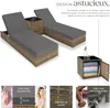 2 chaises longues en rotin avec structure en aluminium et Voir les images du produit 3