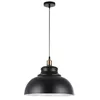 A black pendant lamp with copper accents, shown against a white background. Produktbild-Vorschau