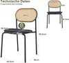 ProximaX Esszimmerstühle im 2er-Set, Rattansitz, stabile Produktbild-Vorschau 7