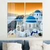DEQORI Glasbild Echtglas 4x50x50 cm 'Blaue Kuppeln von Oia' Produktbild-Vorschau 4