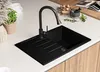 PRIMAGRAN Spülbecken Schwarz 78x50cm, Granitspüle 1 Becken Produktbild-Vorschau 7