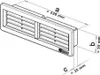 Vetracia mriežka HACO VM B 220x55 mm plastová biela Náhľad obrázku produktu 5