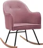 vidaXL Schaukelstuhl Rosa Samt Produktbild-Vorschau 1