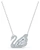 Swarovski Swan Halskette, Schwan, Weiss, Rhodiniert Produktbild-Vorschau 2