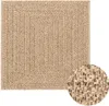 vidaXL Teppich ZIZUR 200x200 cm Jute-Optik Indoor und Produktbild-Vorschau 1