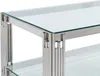 Couchtisch aus gehärtetem Glas und rostfreiem Stahl - Chrom Produktbild-Vorschau 4