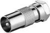 Goobay F-Adapter: F-Stecker > Koax-Stecker, Produktbild-Vorschau 2