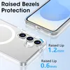 Close-up view of a transparent phone case highlighting its raised bezels and lip protection. Voir les images du produit