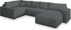 Masseno Ecksofa VELAMI L-S mit Schlaffunktion U-Form, Sofa Produktbild-Vorschau 2