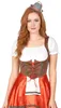 Bavorský kostým dirndl pro ženy červenohnědý bílý M Náhled obrázku produktu 6