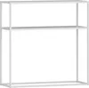 A white console table with two shelves against a white background. Náhled obrázku produktu