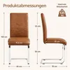 Yaheetech 2er Set Freischwinger Esszimmerstuhl aus Produktbild-Vorschau 3