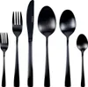 A set of black cutlery arranged on a white background. Náhled obrázku produktu