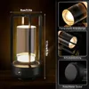 Tragbare Innen-/Außentischlampe aus Metall, kabellose Produktbild-Vorschau 3