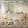 ML-Design Kinderbett 140x200 cm Natur Bodenbett für Kinder Produktbild-Vorschau 2