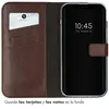 Funda de Cuero Auténtico tipo Libro para Apple iPhone 14 - Vista previa de la imagen del producto 3