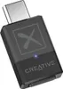 A close-up studio shot of a black Creative Labs Bluetooth audio transmitter with a silver USB-C connector. Anteprima dell’immagine prodotto