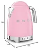 Bouilloire sans fil 1.7l 2400w rose - Smeg - KLF04PKEU - Voir les images du produit 6