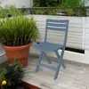 Sedia pieghevole in plastica 80 x 45 cm - blu - Giardino e Anteprima dell’immagine prodotto 3