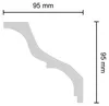 Decosa Zierprofil S110 (Svenja), 95 x 95 mm, 2 m - 01 Stück Produktbild-Vorschau 4