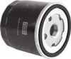 A close-up studio shot of a black oil filter cartridge. Podgląd zdjęcia produktu