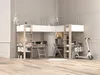 Lit d'angle double avec espace de rangement & bureau - 2 x Voir les images du produit 17