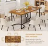 A dining table with chairs set up in a dining room. Podgląd zdjęcia produktu