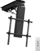 A motorized TV ceiling mount is shown against a white background, with a remote control to the side. Podgląd zdjęcia produktu