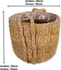 Seegras Korb Topf rund natur Ø 40 x 35cm mit Einsatz und Produktbild-Vorschau 2