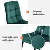 Close-up views of a green velvet chair, highlighting its features. Produktbild-Vorschau