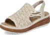 Rieker sandali da donna con zeppa beige Anteprima dell’immagine prodotto 22