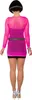 80er & 90er Jahre Netzkleid Pink elastisches Netzshirt Produktbild-Vorschau 3