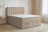 BOXBETT DAVID 160/200 Velour Beige mit einer Matratze H4 Produktbild-Vorschau 3
