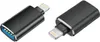 Two black OTG adapters with silver trim are shown against a white background. Produktbild-Vorschau