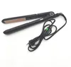 A black hair straightener with rose gold accents and a black cord is laid out on a white surface. Náhľad obrázku produktu