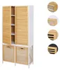 Armoire de salle de bain en bambou HWC-N83, Voir les images du produit 8