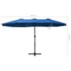 vidaXL Ombrellone con palo in alluminio 460x270 cm Blu Anteprima dell’immagine prodotto 17