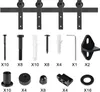 YARDIN 12FT/366cm Schiebetürbeschlag Set, Schiebetür Produktbild-Vorschau 3