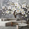 Vlies fototapete Baum und Blumen abstrakt 200x140 cm Feeby Produktbild-Vorschau 2