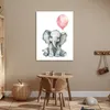 Leinwand Bilder 50x70 cm - Kinder Ballon - Drache - Rosa, Produktbild-Vorschau 2