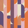 ESTAhome carta da parati forme geometriche viola, arancione Anteprima dell’immagine prodotto 7