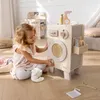 howa pralka dla dzieci drewniane zabawki pralka naturalny Podgląd zdjęcia produktu 8