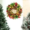 Weihnachtskranz mit LED, 50 cm, rot-grün, Beeren, Tannenzapfen Produktbild-Vorschau