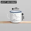 Trendation - Stier Sternzeichen Emaille Tasse Geschenk Produktbild-Vorschau 3