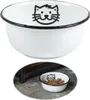 LS-LebenStil Vintage Fressnapf für Katzen Emaille Weiß Produktbild-Vorschau 1