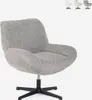 Poltrona girevole in elegante tessuto bouclé per il Anteprima dell’immagine prodotto 6
