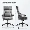 Ergonomischer Büro-Chefsessel bis 200kg, XXL breiter Sitz Produktbild-Vorschau 5